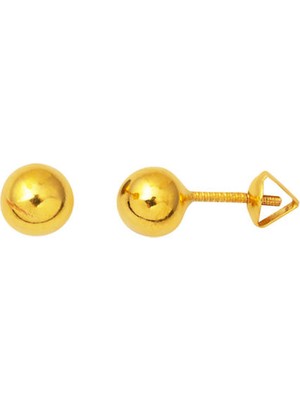 Bilezikci Vidalı 22 Ayar Altın Top Küpe