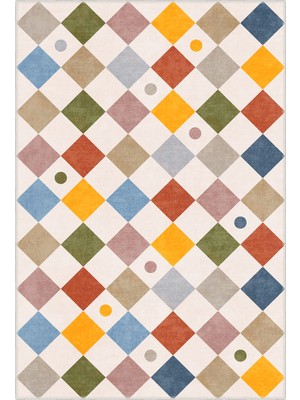 Modern Dekoratif Yıkanabilir Kaymaz Taban Halı – Ince, Yumuşak Salon Halısı, Mutfak Halısı ve Yolluk