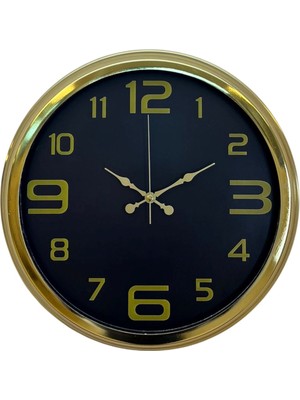 Zentime 40 cm Gold Lüks Duvar Saati