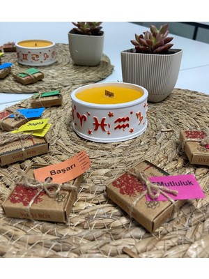 PremiumPort Renkli Kokulu Mum, 12 Burç Simgeli, Çakra ve Dekoratif Ritüel Mum