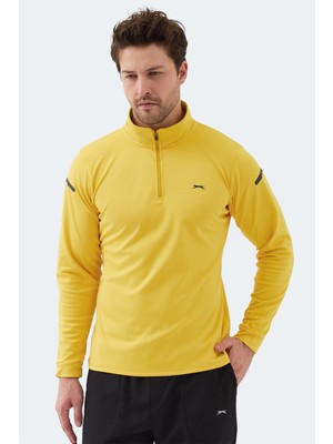 Slazenger Intımate I Erkek Dik Yaka Fermuarlı Sarı Sweatshırt
