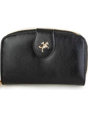 Nas Bag Kadın Çoklu Kart Bölmeli Cüzdan - Siyah