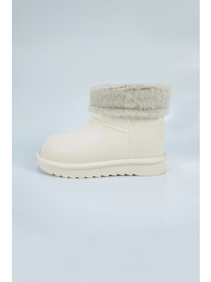 Aktaş Ayakkabı Çocuk Unisex Bej Su Geçirmez Içi Yünlü Çizme
