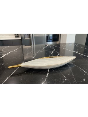 sembol Goldıes Kayık Servis Tabağı 40X10 cm