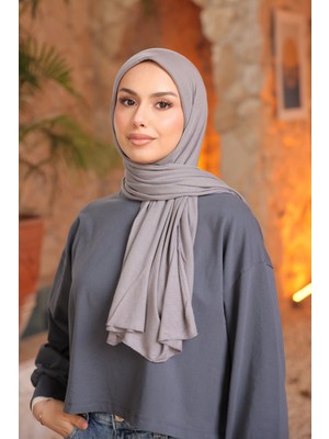 İmaj Butik Füme Helen Önü Süngerli Pratik Penye Şal