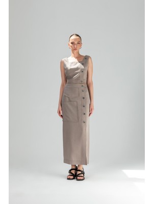 Kameya Düğme Detaylı Etek 25S30714