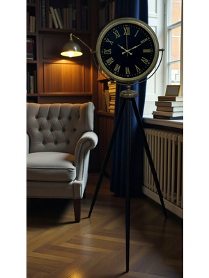 Vintage Roma Rakamlı Modern Tripod Ayaklı Saat