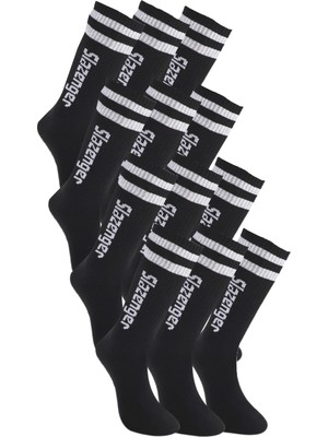 Slazenger Jınn 12 Li Set Erkek  Siyah Çorap
