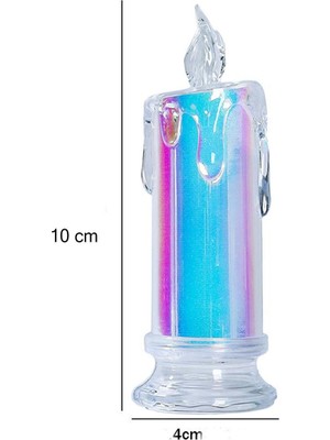 PremiumPort Renkli Dekoratif Pilli Mum, Şık ve Sıcak Atmosfer Yaratır