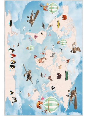 Homefesto Modern Dekoratif Yıkanabilir Kaymaz Taban Halı – Ince, Yumuşak Salon Halısı, Mutfak Halısı ve Yolluk