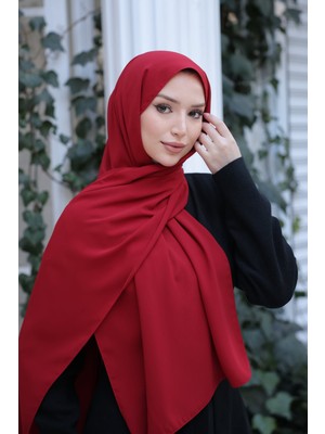 İmaj Butik Kırmızı Five Medine Ipeği Şal