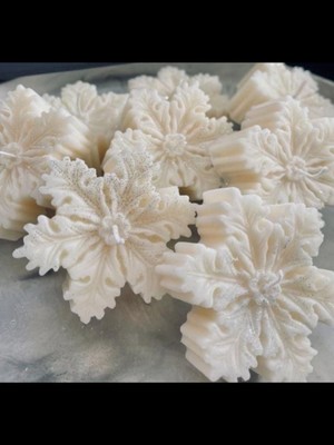 PremiumPort Beyaz Kar Tanesi Mum Seti, Yılbaşı Süsleri, 1 Adet