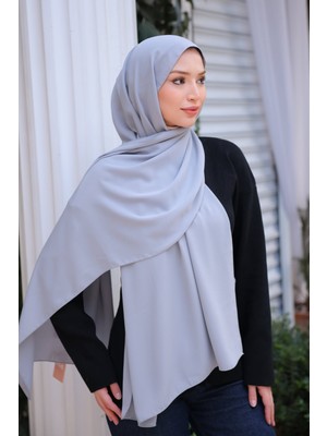 İmaj Butik Gri Five Medine Ipeği Şal