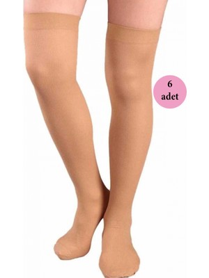 MiraLive 6 Adet Mus Kaçmaz Lastikli Çorap 70 Denye 38 Bronz