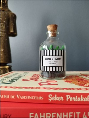 PremiumPort Renkli Dekoratif Kibrit Şişesi, Şık ve Modern Bahçe Veya Ev Dekoru