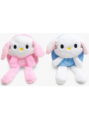 Livenda Peluş Işıklı Oynar Kulaklı My Melody ve Cinnamoroll Sırt Çantası ALK3012