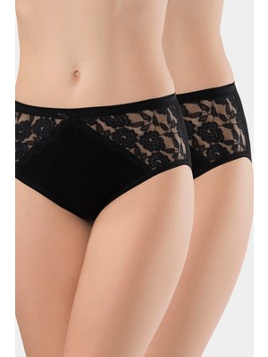 Türen Kadin Likrali Dantelli Külot (2'li Paket)