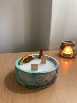 PremiumPort Tarçın Kokulu Soya Wax Mum, Sıcak ve Rahatlatıcı Atmosfer Yaratır