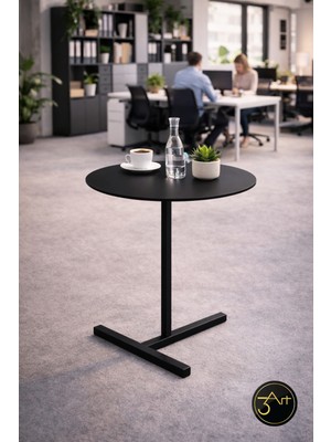 3art Metal Dekorasyon Modern Yan Sehpa – Yuvarlak Tablalı Minimal Tasarım, Metal Sehpa