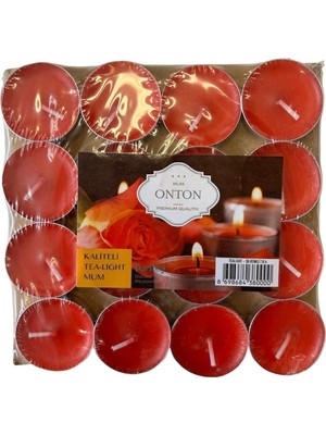 PremiumPort Şık 16'lı Tealight Mum Seti, Zarif ve Sıcak Atmosfer Yaratır