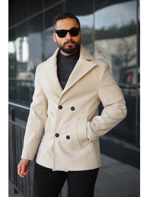 Baselco Premium Kruvaze Orta Boy Kaşe Kaban