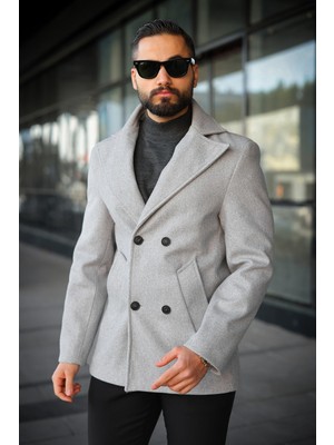 Baselco Premium Kruvaze Orta Boy Kaşe Kaban