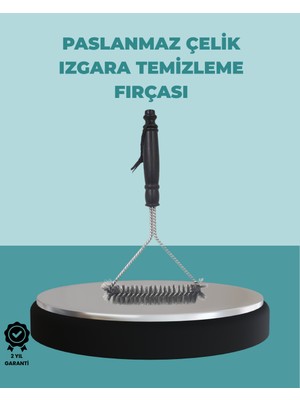 Mestore Uzun Saplı Paslanmaz Çelik Izgara Temizlik Fırçası