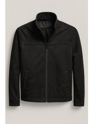 Baselco Slim Fit Süet Ceket Erkek Kullanıma Uygun Suni Deri Modern Tasarım