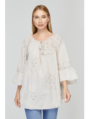 Home Store Kalp Kabartma Bluz