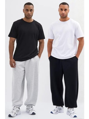 Vladivosto Paçası Lastikli 2 Iplik Mevsimlik Rahat Kalıp Oversize Baggy Eşofman Altı