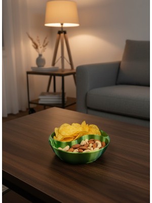 Mestore Dekoratif Yeşil Çerezlik Kase 4’lü Set 3X12 cm