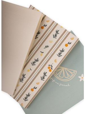 Cigit Üçlü Blok Not Meyve Temalı