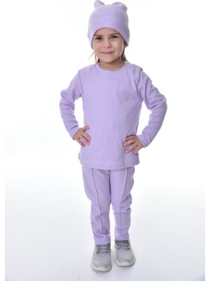Buufuu Kız Çocuk Bereli Pamuk Uzun Kol Alt Üst Takım