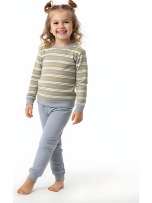 Buufuu Çocuk Takım Çizgili Uzun Kollu 5-10 Yaş