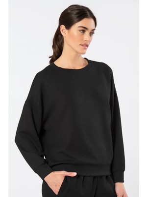 Türen Kadin Bisiklet Yaka Sweatshirt