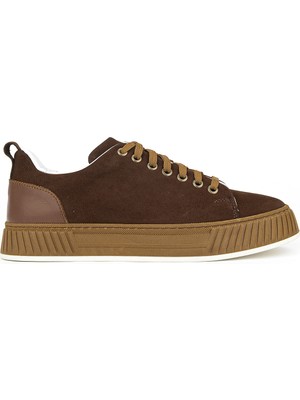Ziya, Erkek Hakiki Deri Günlük Sneaker 161983Z8702 Kahve