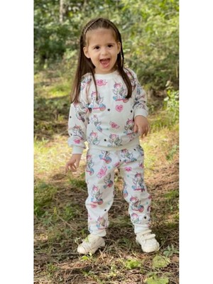 Buufuu Consept Trend Kız Çocuk Alt-Üst Takımı CCXUNCRNTKM4787PDR02