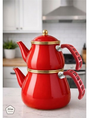 5Gen Tasarım Demir Saplı Çaydanlık ve Tavaları Için Silikon Tutacak Seti