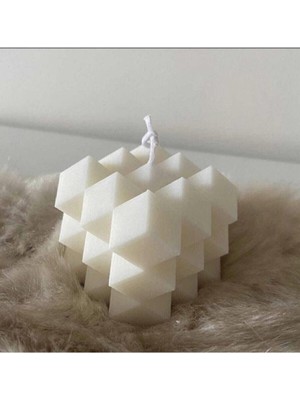 PremiumPort Renkli Dekoratif Prizma Bubble Kokulu Mum, Şık ve Zarif Tasarım