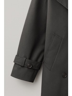 Baselco Erkek Premium Kuşaklı Siyah Trençkot - Tok Duruşlu ve Italyan Kesim (100CM)