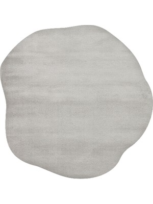 Akbel Halı Zen Amorf04 Gri Q -  Zen Koleksiyon Özel Şekilli Kesim Toz Vermez Yumuşak Tuşeli Zarif Makine Halı