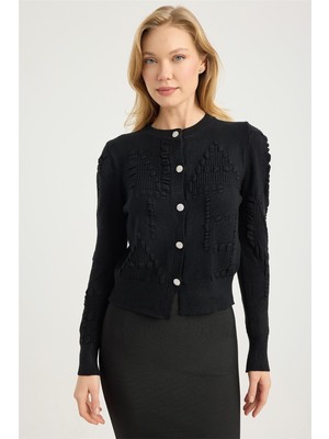 Home Store Taşlı Düğmeli Hırka