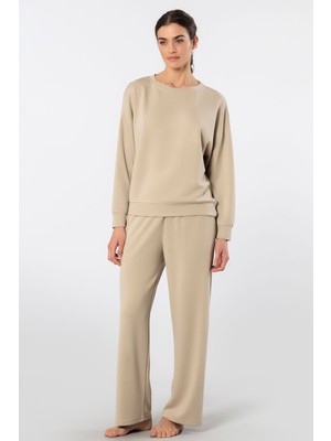 Türen Kadin Bisiklet Yaka Boru Paçali Esofman Takimi