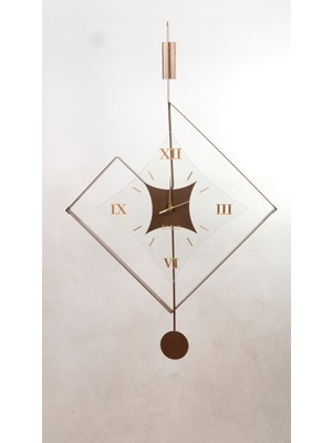 PremiumPort Modern Camlı Metal Duvar Saati, Sessiz Mekanizma, Şık ve Zarif Tasarım