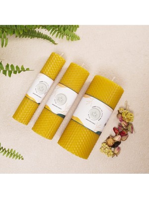 PremiumPort Doğal Balmumu Mum Seti, Sıcak ve Huzurlu Atmosfer Yaratır