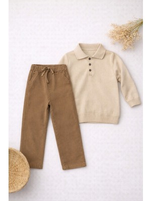 Bambino Polo Yaka Triko Üst Pantolon 2’li Takım