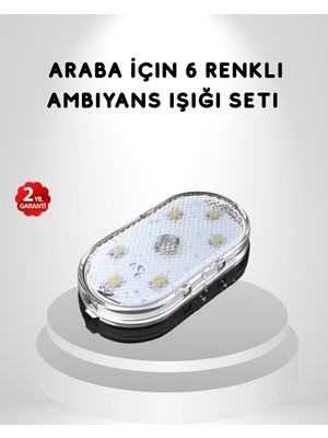 Mestore Manyetik Montajlı Araba Içi Ambiyans Işıkları – Kablosuz ve Şık Tasarım