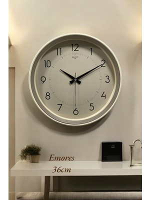 PremiumPort Şık 36 cm Dekoratif Gerçek Cam Duvar Saati, Zarif ve Sessiz Tasarım