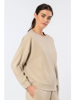 Türen Kadin Bisiklet Yaka Sweatshirt