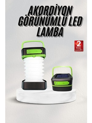 Mestore Katlanabilir Kamp Lambası Akordiyon Lamba Şarjlı 3 Kademeli Solar